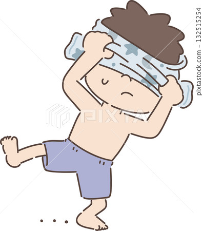 For childcare, welfare, and education | Boy's pose collection [Boy changing clothes] 132515254