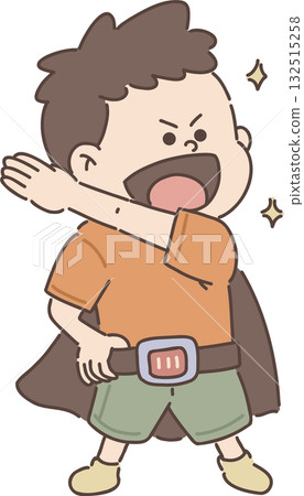 For childcare, welfare, and education | Boys' pose collection [Boys playing hero games] 132515258