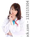 Thinking young female doctor 132515304