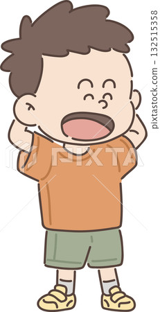 用於育兒、福利和教育 | 男孩的姿勢集錦 [笑男孩] 132515358