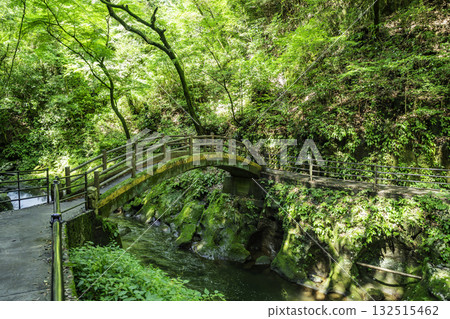 Takachiho Ama-no-Iwato Shrine, Amanoyasugawara, Taiko Bridge, Takachiho Town, Miyazaki Prefecture Takachiho Ama-no-Iwato Shrine, Amanoyasugawara, Taiko Bridge, Takachiho Town, Miyazaki Prefecture 132515462
