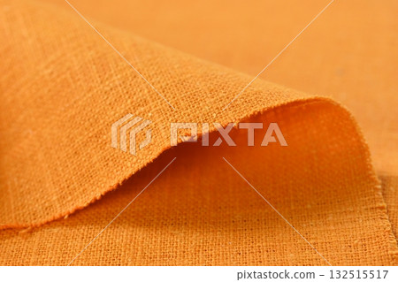 orange hemp viscose natural fabric cloth color, sackcloth rough texture of textile fashion orange hemp viscose natural fabric cloth color, sackcloth rough texture of textile fashion 132515517