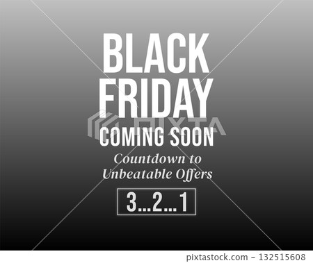 Black Friday Coming Soon Countdown Offers 132515608
