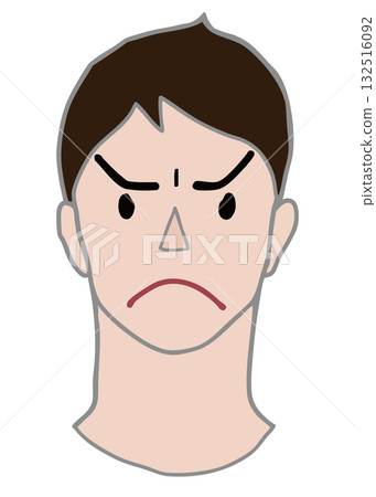 Adult male vector illustration 1 - Angry color Adult male vector illustration 1 - Angry color 132516092