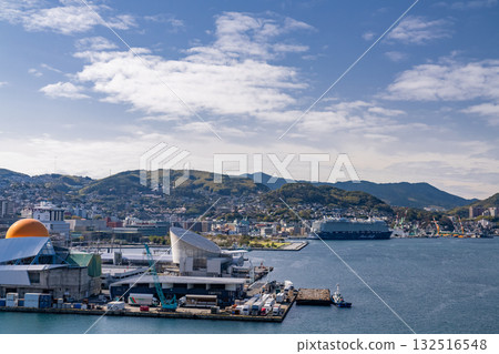 Nagasaki City, Nagasaki Prefecture: Streets overlooking the sea Nagasaki City, Nagasaki Prefecture: Streets overlooking the sea 132516548