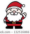 聖誕老人舉起手的單幅插圖 132516866