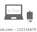 Illustration of reading a My Number card with an IC card reader to file a tax return Illustration of reading a My Number card with an IC card reader to file a tax return 132516879