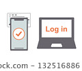 Illustration of logging in by reading your My Number card with your smartphone Illustration of logging in by reading your My Number card with your smartphone 132516886