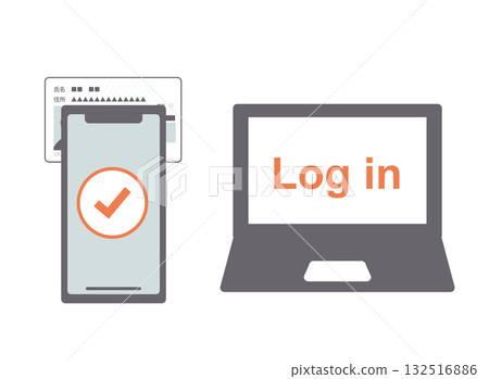 使用智慧型手機讀取個人編號卡登入的示意圖 132516886