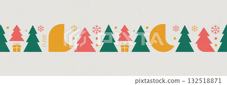 Simple and cute Christmas banner illustration Simple and cute Christmas banner illustration 132518871