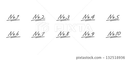 簡單的手寫數字集-No. 132518936