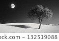 A tree standing on the moon and in drought 132519088