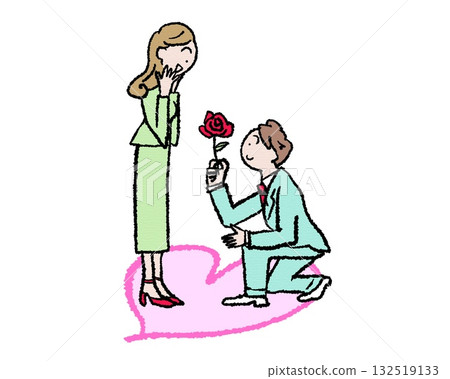 Kneel down and propose with roses Kneel down and propose with roses 132519133