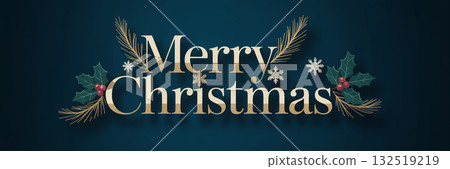 Simple and gorgeous Christmas banner illustration Simple and gorgeous Christmas banner illustration 132519219