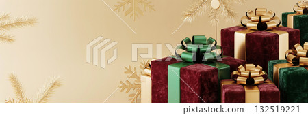 Simple and gorgeous Christmas banner illustration Simple and gorgeous Christmas banner illustration 132519221