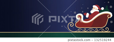 Simple and gorgeous Christmas banner illustration 132519244