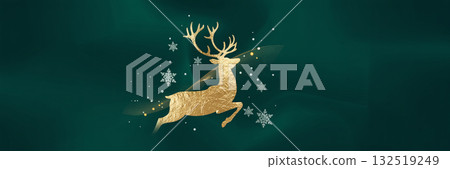 簡單而華麗的聖誕橫幅插圖 132519249