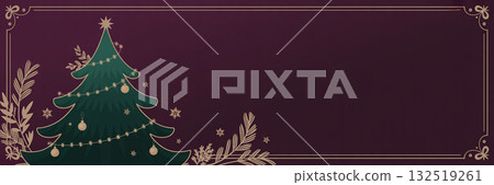 簡單而華麗的聖誕橫幅插圖 132519261