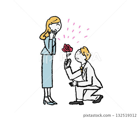 Kneel down and propose with roses Kneel down and propose with roses 132519312