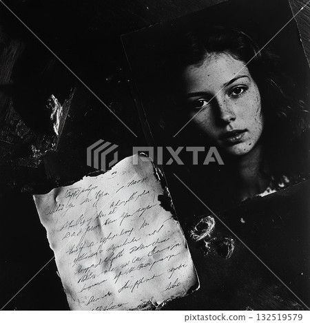 A woman breaking the paper 132519579