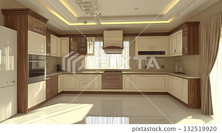 luxurious modern kitchen design with classic elements luxurious modern kitchen design with classic elements 132519920