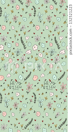 Abstract beautiful flowers and patterns illustration 132521223
