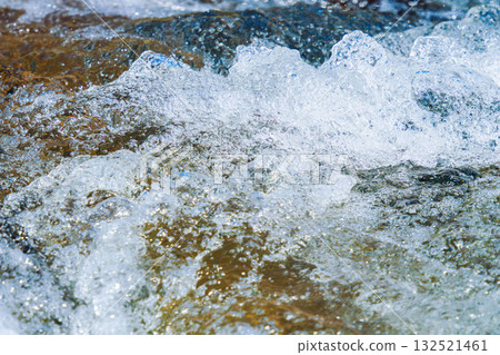 Early summer waterside: Close-up of the clear stream's water surface 146 Early summer waterside: Close-up of the clear stream's water surface 146 132521461