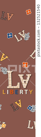 Abstract beautiful watercolor floral vintage illustration 132521540