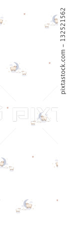 Abstract beautiful watercolor floral vintage illustration 132521562