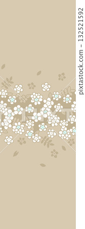 Abstract beautiful watercolor floral vintage illustration 132521592