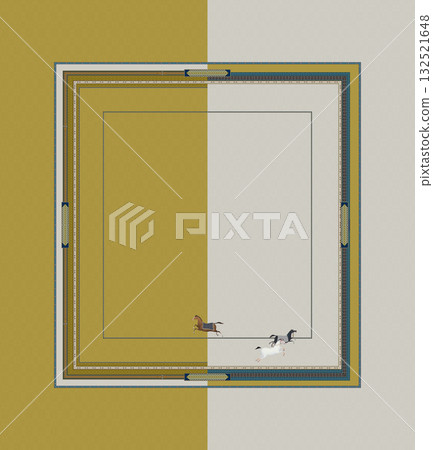 Abstract beautiful watercolor floral pattern illustration 132521648