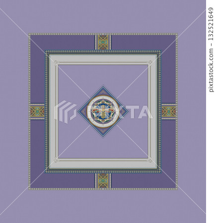 Abstract beautiful watercolor floral pattern illustration 132521649