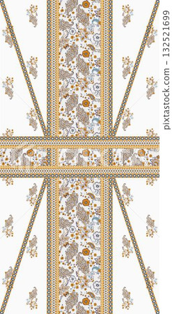 Abstract beautiful watercolor floral pattern illustration Abstract beautiful watercolor floral pattern illustration 132521699