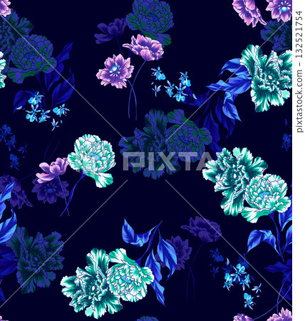 Abstract beautiful watercolor floral pattern illustration Abstract beautiful watercolor floral pattern illustration 132521754