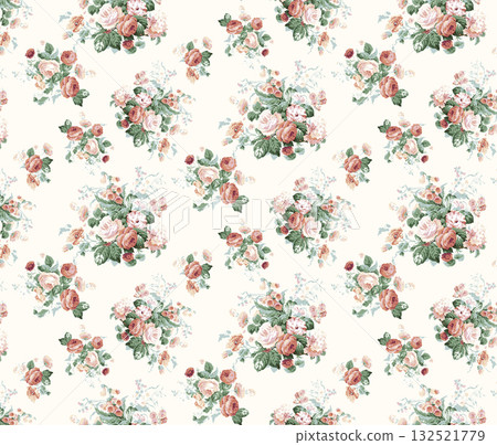 Abstract beautiful watercolor floral pattern illustration Abstract beautiful watercolor floral pattern illustration 132521779