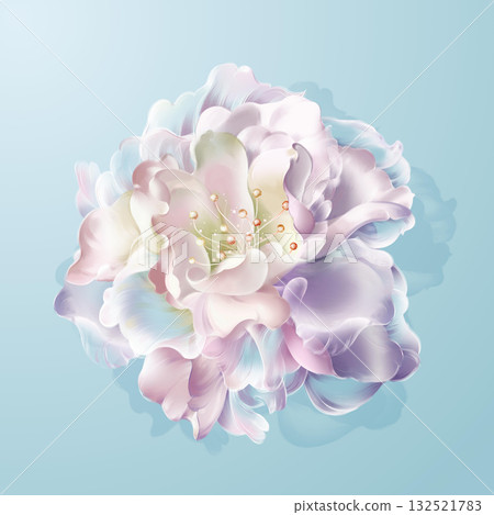 Abstract beautiful watercolor floral pattern illustration 132521783