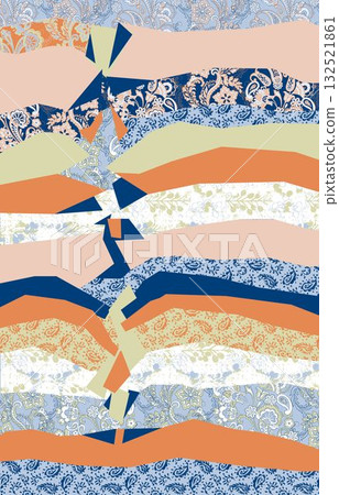 Abstract beautiful watercolor floral pattern illustration Abstract beautiful watercolor floral pattern illustration 132521861