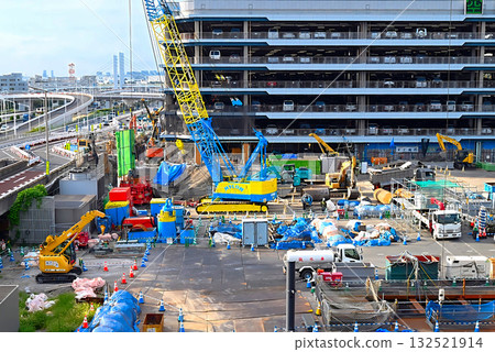 Haneda Airport facilities under construction 132521914