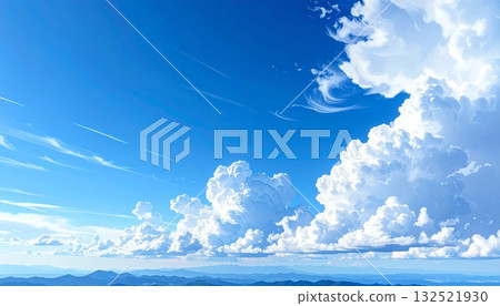 無盡的藍天和飄浮的白雲 132521930
