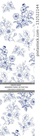 Abstract beautiful watercolor floral pattern illustration 132522144