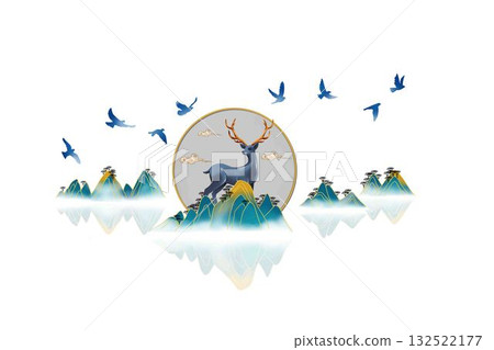 Abstract beautiful watercolor floral pattern illustration Abstract beautiful watercolor floral pattern illustration 132522177