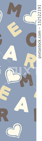 Abstract beautiful watercolor floral pattern illustration 132522191