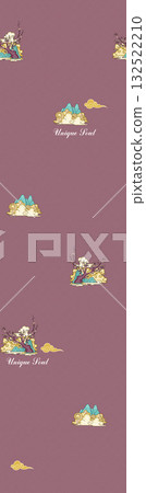 Abstract beautiful watercolor floral pattern illustration 132522210