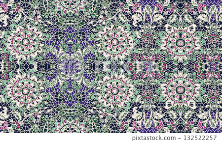 Abstract beautiful watercolor floral pattern illustration Abstract beautiful watercolor floral pattern illustration 132522257