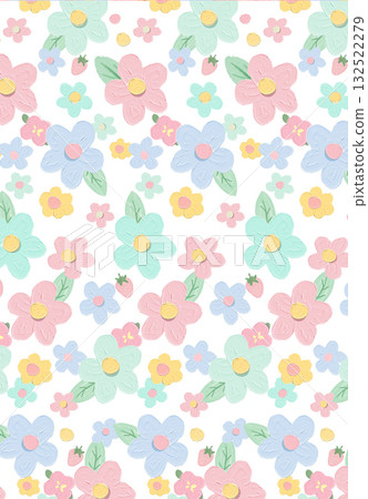 Abstract beautiful watercolor floral pattern illustration Abstract beautiful watercolor floral pattern illustration 132522279