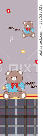 Abstract beautiful watercolor floral pattern illustration 132522328