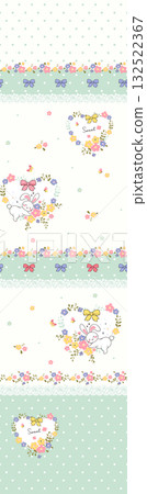 Abstract beautiful watercolor floral pattern illustration 132522367