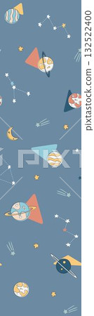 Abstract beautiful watercolor floral pattern illustration 132522400