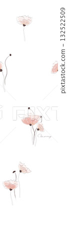 Abstract beautiful watercolor floral pattern illustration 132522509