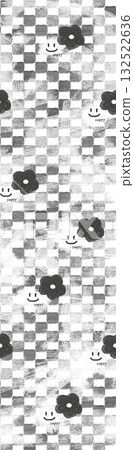 Abstract beautiful watercolor floral pattern illustration 132522636